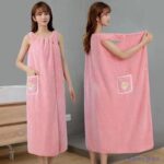 Plain Wearable Towel with Pockets - Image 2