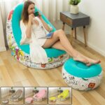 Patterned Inflatable Sofa with Footrest