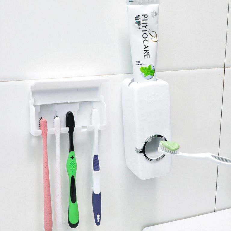 2026/01/1002775264.jpg Toothpaste Dispenser with Brush Holder - Image 1