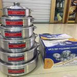6pcs Polished Aluminum Cookware Set