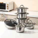 DT-6028 12pcs German Stainless Steel Cookware Set