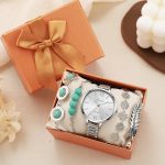 5pcs Women Watch and Bracelet Gift Set