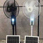 Leku 16 inches Solar Rechargeable Standing Fan