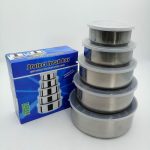 5pcs Stainless Steel Storage Bowl Set