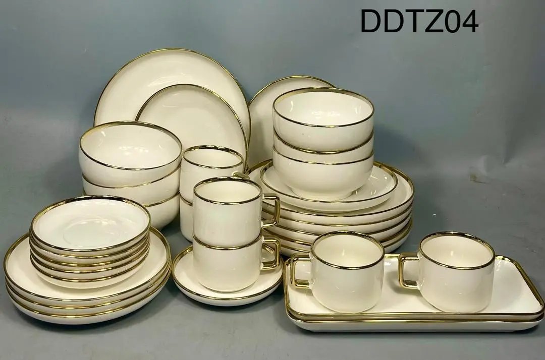 2026/06/1003388750.jpg DDTZ04 32pcs Luxury Gold-rimmed Dinner Set - Image 1