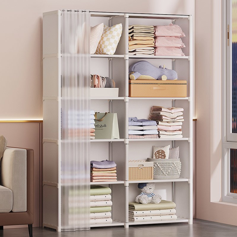 2026/07/1003414998.jpg Dustproof 5-layer Double Rack with curtain - Image 1