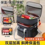 PEVA Ash Handle Double Layer Insulated Lunch Bag - Image 2