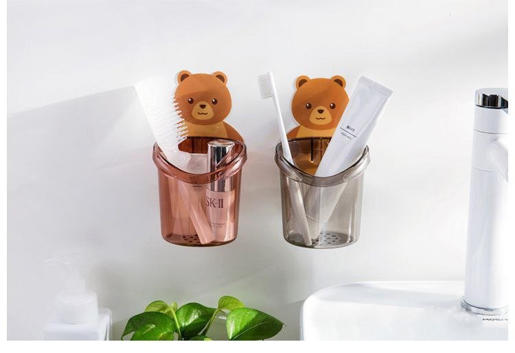 2026/10/1003586537-1.jpg Bear Toothbrush and Toothpaste Holder (12pcs) - Image 1