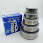 5pcs Stainless Steel Storage Bowl Set