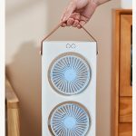 Double head rechargeable fan