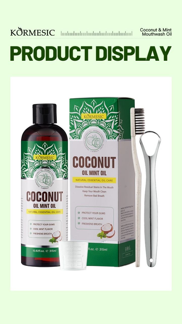 2026/10/1003603411.jpg Mint Oil-pulling Whitening Mouthwash Oil. 315ml - Image 1